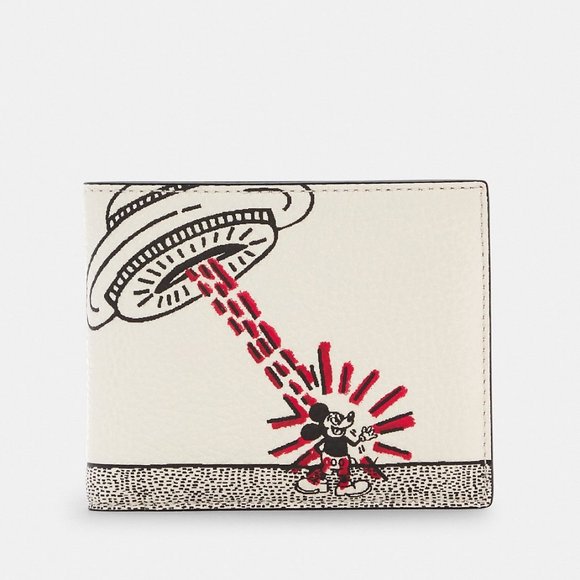 ❤️ 🐭 Coach Disney Mickey Mouse X Keith Haring 3 In 1 Wallet - Picture 4 of 16